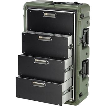 Peli MC4100 Medchest 4 tiroirs pour les fournitures de réponse d'urgence.