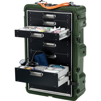 Peli MC8100 Medchest 8 Tiroirs pour les Fournitures de Réponse d'Urgence