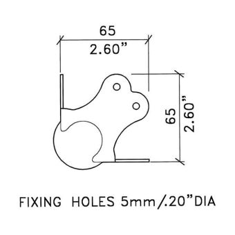 Penn grand coin à bille 65 mm, acier inoxydable 2 mm